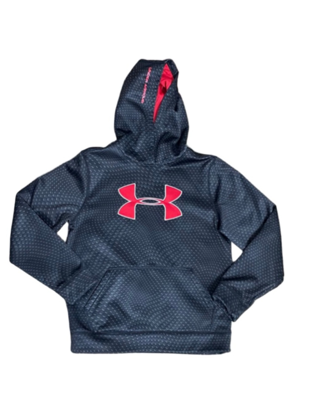 Boys Med Underarmour hoodie Gray Red